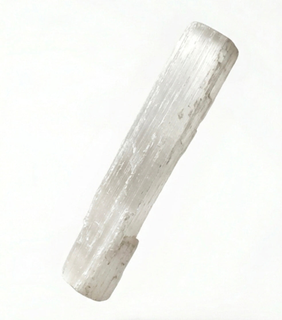 Raw White Selenite Wand